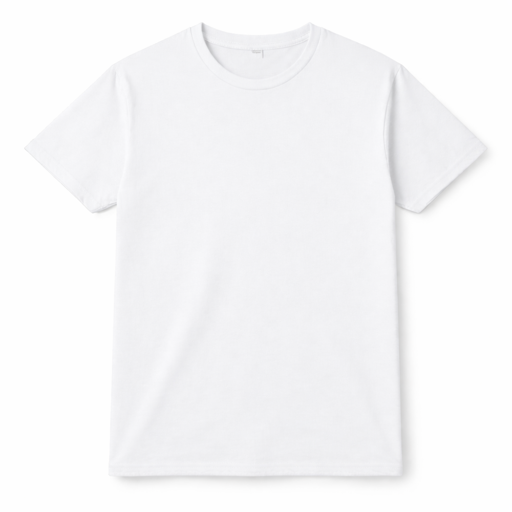 Crisp white T-shirt flat lay T- shirt