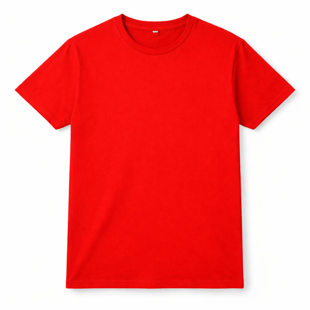 Red T-shirt on white background T- shirt